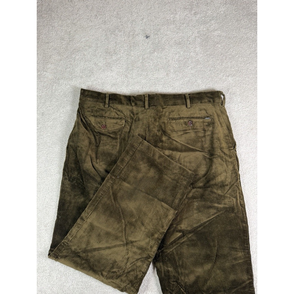 Polo Ralph Lauren Olive Brown Wide Wale Corduroy Trousers Mens 38x30 Classic Fit
